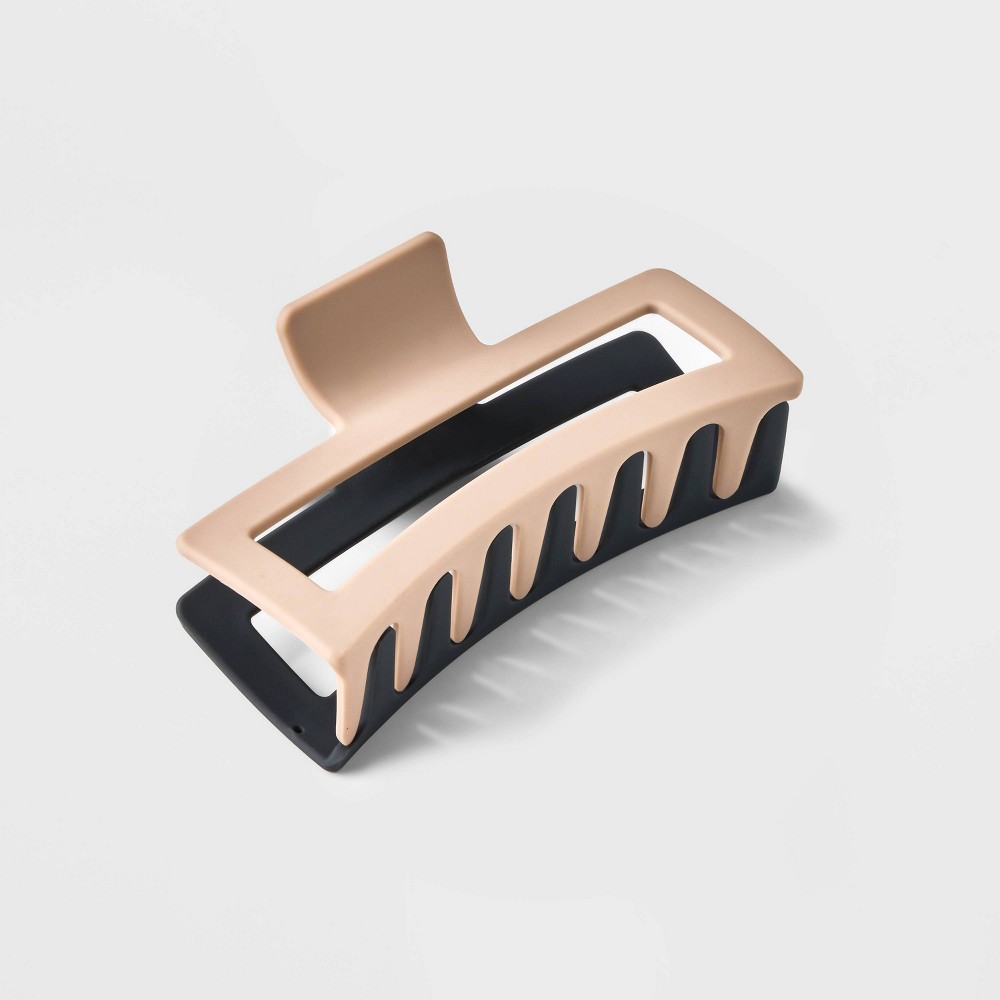 Jumbo Two-Tone Claw Hair Clip - Universal Thread™ Black/White: Styling Accessory for All Hair Types