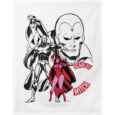 Marvel Universe Scarlet Witch and Vision Artwork Dish Towels