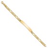 Black Bow Jewelry Men's 7mm 14k Yellow Gold Solid Figaro I.D. Bracelet, 8 Inch - 2 of 4