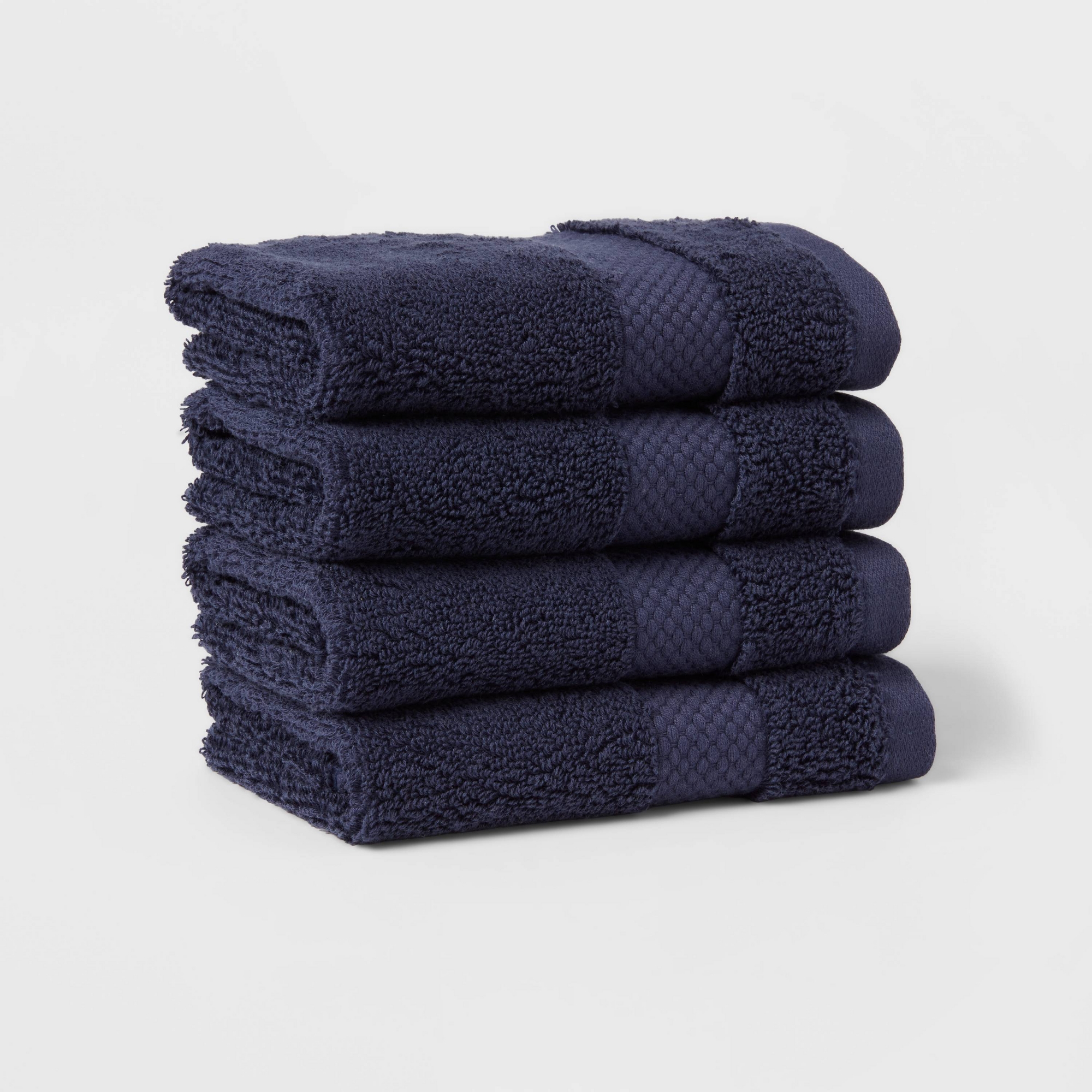 4pc Performance Plus Washcloths Navy - Threshold™