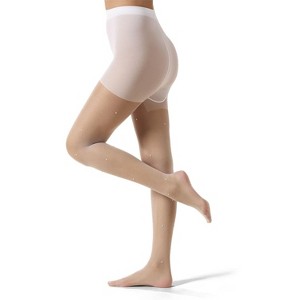 Memoi Women's Sheer All-Over Faux Pearl Trimmed Fashion Tights - 1 of 4