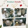6 Ft Pre-Lit Christmas Garland, Artificial Garland with Balls and Leaves for Mantel Staircase Table, Artificial Xmas Indoor Outdoor Decoration, Gold - 4 of 4