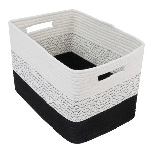 REGALWOVEN Cotton Rope Handcrafted Breathable Odorless Open Storage Bins 15 x 9.8 x 9.1 Inch 1 Pc - 1 of 4