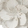 LuxenHome Distressed White Metal Flower 21.26-in H x 22.44-in W Wall Decor - 3 of 4