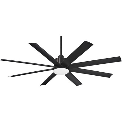 65" Minka Aire Modern Outdoor Ceiling Fan with LED Light Remote Control Coal Etched Opal Glass Wet Rated for Patio Exterior Gazebo