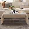 TiramisuBest Vintage Farmhouse Patchwork Craft Octagonal 30 Inch MDF Wooden Top Cross Metal Legs Coffee Table, Living Room (Antique Brown) - 4 of 4