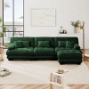 3-Seater Sectional Sofa with 1 Ottoman Deep Seat Sofa Couch Chenille Soft Comfy Upholstered Sofa for Living Room, Apartment-Tanpinhause - 2 of 4