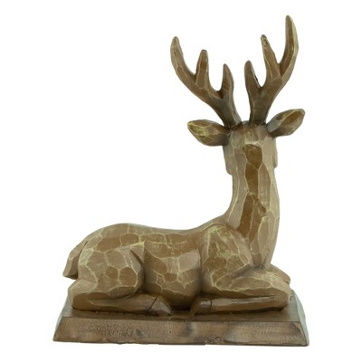 Set of 2 Brown Polyresin Reindeer Stocking Holders