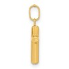 Black Bow Jewelry 14k Yellow Gold Small Hollow Polished Cross Charm or Pendant, 10x25mm - 2 of 4