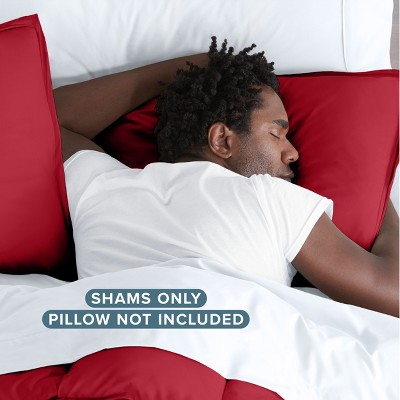 Red Hypoallergenic Microfiber Standard Pillow Sham Set