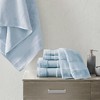 Vynxaria Light Blue 6 Piece Turkish Cotton Bath Towel Set - 2 of 4