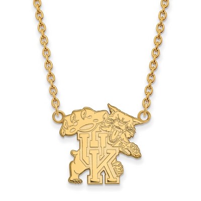 Black Bow Jewelry 14k Yellow Gold Kentucky Wildcats NCAA Necklace 18 Inch