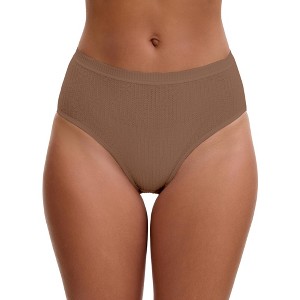 INSPIRE CHIC Women's High Waisted Butt Lifter Briefs Tummy Control Underwear, Available in Plus Size - 1 of 4