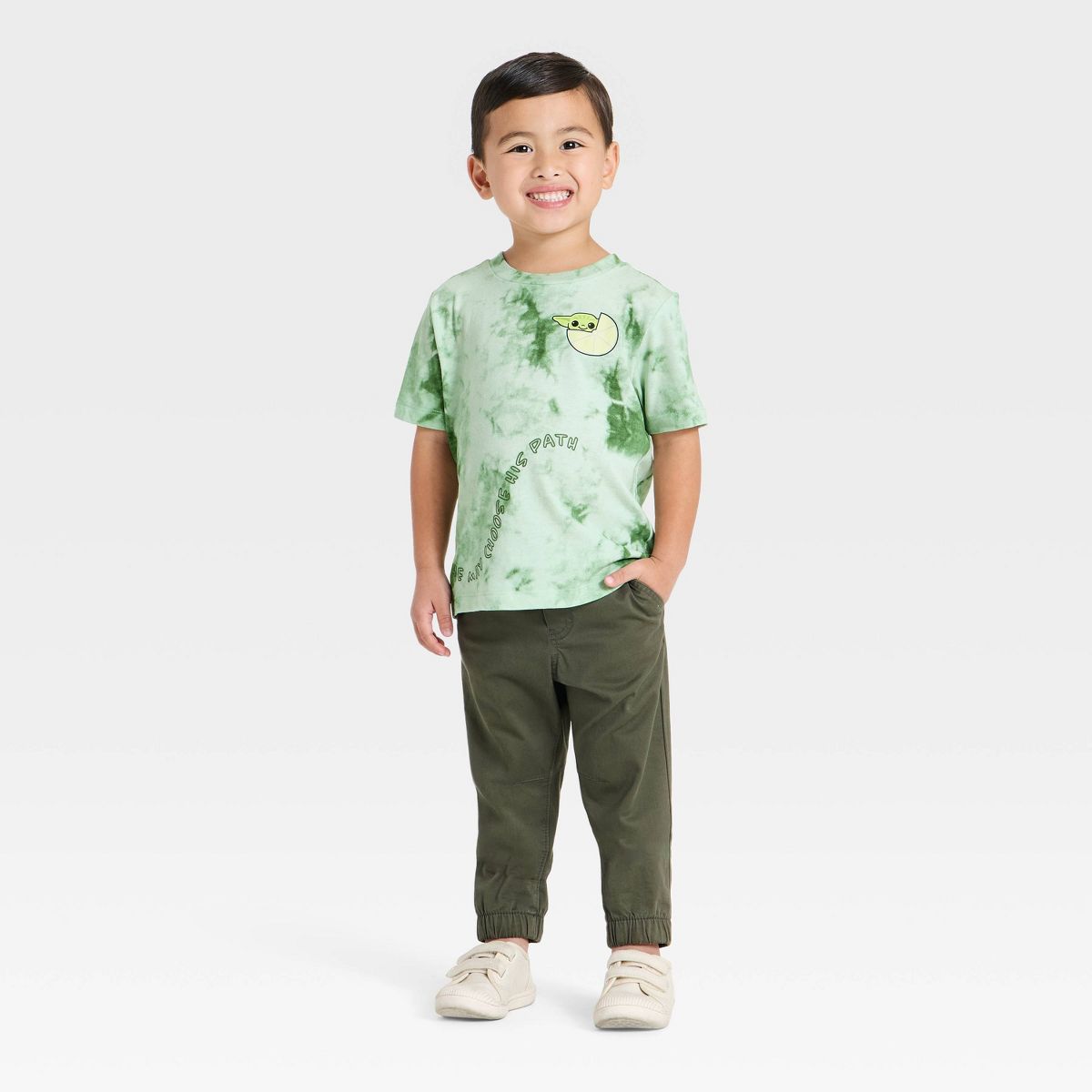 Toddler Boys' Disney Star Wars Grogu Short Sleeve Graphic T-Shirt - Sage Green - thumbnail 4