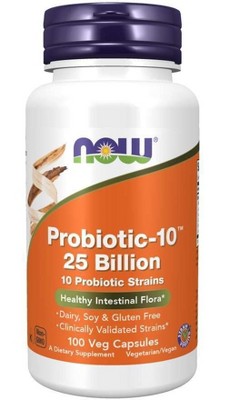 Probiotic-10 25 Billion by Now Foods  -  100 VegCap