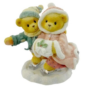 Cherished Teddies 4.0 Inch Keith & Deborah Ice Skating Teddy Bears Figurines - 1 of 2