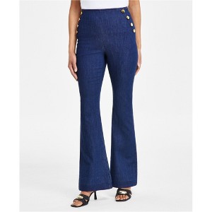 I.N.C International Concepts Womens Button-Trim Flared Jeans - 1 of 1