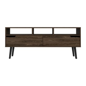 NicBex TV Stands for 55 inch TV, Entertainment Center with 2 Flexible Drawers, and 3 Open Shelves,TV Console for Bedroom, Living Room, Home,Brown - 1 of 4
