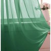 Home Mart Goods Hunter Green Sheer Window Rod Pocket Curtain Set 90" Inches Long (2 Panels) - 3 of 3