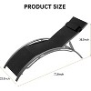 Outdoor Sun Lounger with 4 Adjustable Positions, Textilene Mesh, Heavy-Duty Steel Frame, Waterproof, Supports 353 lbs - 2 of 4