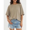 Oversized T Shirts for Women Summer Tops Casual Loose Fit Tees Crewneck Short Sleeve Tunic Blouse Basic Tee - 4 of 4