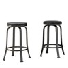 Bar Stool Chairs With Powder-coated Frame, Sleek Wooden Seating Barstools With Swivel Function - 4 of 4