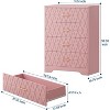 Acekool 4-Drawer Wooden Dresser, Modern Chest of Drawers with Gold Handles, Storage Organizer Cabinet for Bedroom, Closet, Living Room - 3 of 4