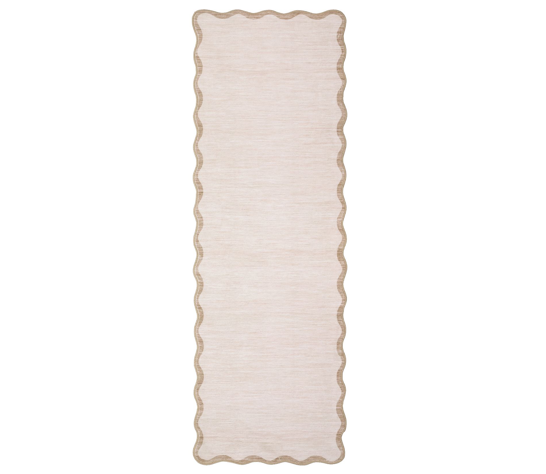 Modern Scalloped Living Room Rugs, Washable Solid Soft Bedroom Carpet Non Slip, Indoor Contemporary Home Decor Rugs