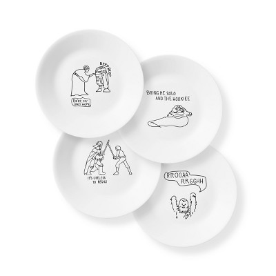 Corelle Star Wars 6.7" 4pk Glass Appetizer Plates