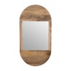 Boho Wooden Wall Mirror - Handcrafted Brown Frame - Rustic Decorative Accent for Home, Office, Bedroom & Living Room Decor - 1" Brown - 2 of 4
