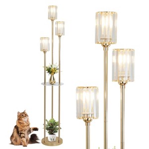 KTMBDW Floor Lamp with Shelves, Modern Standing Lamp with 3 Color Temperature Bulb for Living Room and Bedroom - 1 of 4