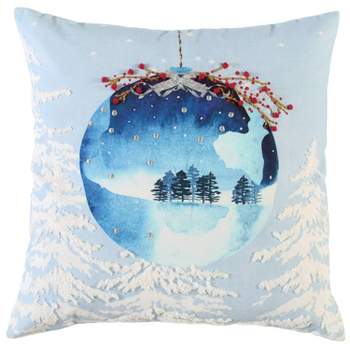 16.5x16.5 Indoor Christmas 'velvet Ornaments' Multi Square Throw Pillow  Cover - Pillow Perfect : Target