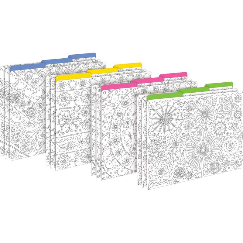 Barker Creek Color Me! Curated Collection - Multicolored Art Stationery, Reversible File Folders, Peel & Stick Pockets, 3 of 5