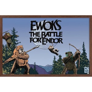 Trends International Star Wars: The Battle For Endor - 40th Key Art Framed Wall Poster Prints - 1 of 4