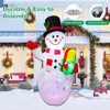 Itopfox 5ft Inflatable Snowman with Rotating LED Projection Waterproof Christmas Outdoor Lawn Decoration for Holiday Party 1 Piece - 4 of 4
