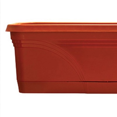 Terracotta Medallion 36" Rectangular Hanging Planter Duo