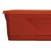 Southern Patio 36 Inch Rectangular Plastic Medallion Hanging Windowsill and Garden Box Planters with Drainage Holes, Terracotta (2 Pack) - image 3 of 4