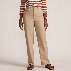 Lands' End Women's Chino High Rise Rail Straight Leg Pants - 1 of 4
