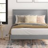 Taylor & Logan Full Amara Wooden Platform Bed with Headboard Gray: Solid Wood Frame, MDF Veneer, No Box Spring Needed - 4 of 4