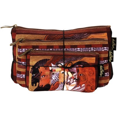 Laurel Burch Cosmetic Bags 3/Pkg-Moroccan Mares