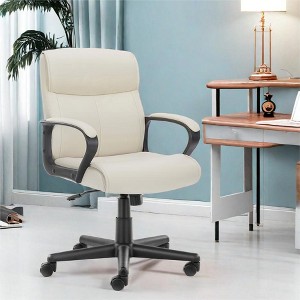 GlasFlength Task and Chairs Seating, Sets with Swivel Rolling, Low-Back Mesh Armless Office Chair for office, Pink, 19.68"*19.68"*34.25" - 1 of 4