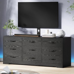 Modern Wood TV Stand with Mount and 9 Drawers,Entertainment Center for 32–85 Inch TVs - 1 of 4