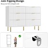 Acekool 6 Drawer Dresser, Fluted Chest with Handles, Modern Storage Cabinet for Living Room - 3 of 4