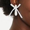 Ribbon Bow Pearl Post and Drop Earrings - A New Day™ Gold - 2 of 3