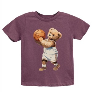 The Juniper Shop Watercolor Basketball Bear Youth Short Sleeve Tee - 1 of 4