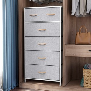 Crestlive Products 6-drawer Vertical Dresser Storage Tower with Sturdy Steel Frame, Wood Top, Easy Pull Fabric Bins - 1 of 4