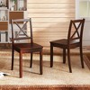 Tangkula Dining Chair Set of 4 Kitchen Side Chairs w/ Rubber Wood Legs & Cross Back - 2 of 4