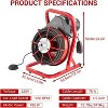 75ft Drain Cleaning Machine, 1/2 Inch Electric Drain Auger with 6 Cutters & Foot Switch, Portable Sewer Snake for 1" to 4" Pipes, Red - 2 of 4