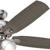 Hunter Fans 52" Amberlin Lighted Ceiling Fan Brushed Nickel Greyed Walnut Blades - 4 of 4