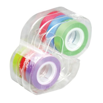 6pk Removable Highlighter Tape Assorted Colors - Lee Products: Colored Tape for Books, 720" Length, 0.5" Width